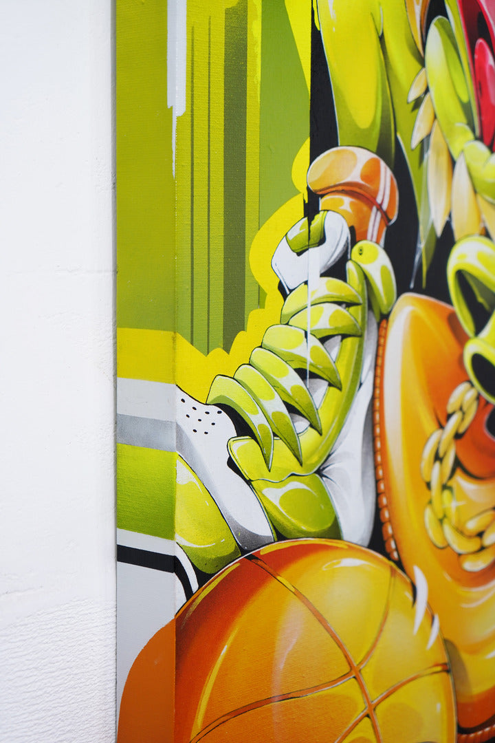 Hoops Hustle - Canvas Painting