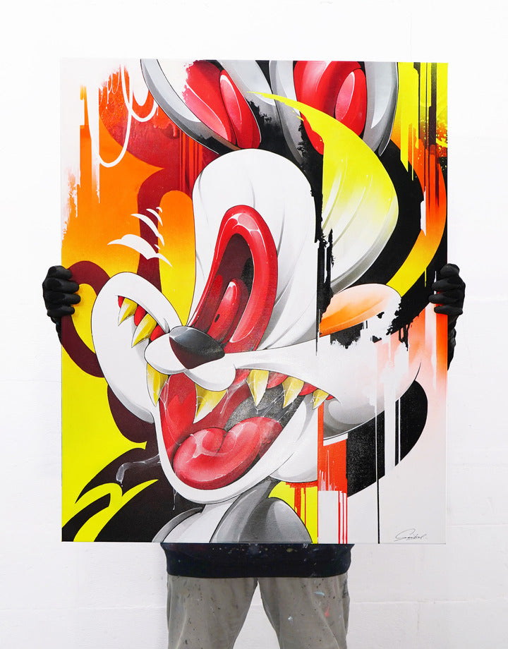 Rebel Rabbit - Canvas Painting